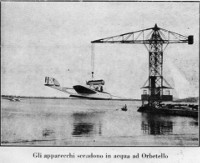 The seaplanes descend on the water at Orbetello